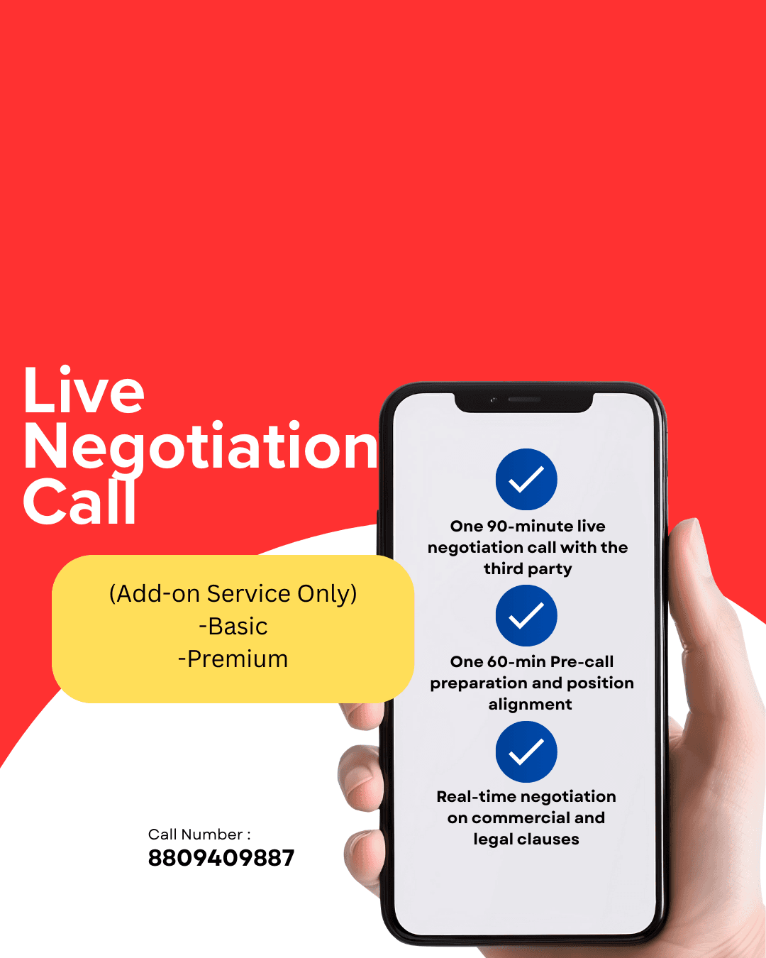 Live Negotiation Call with Third Party (Add-on Service Only) service image